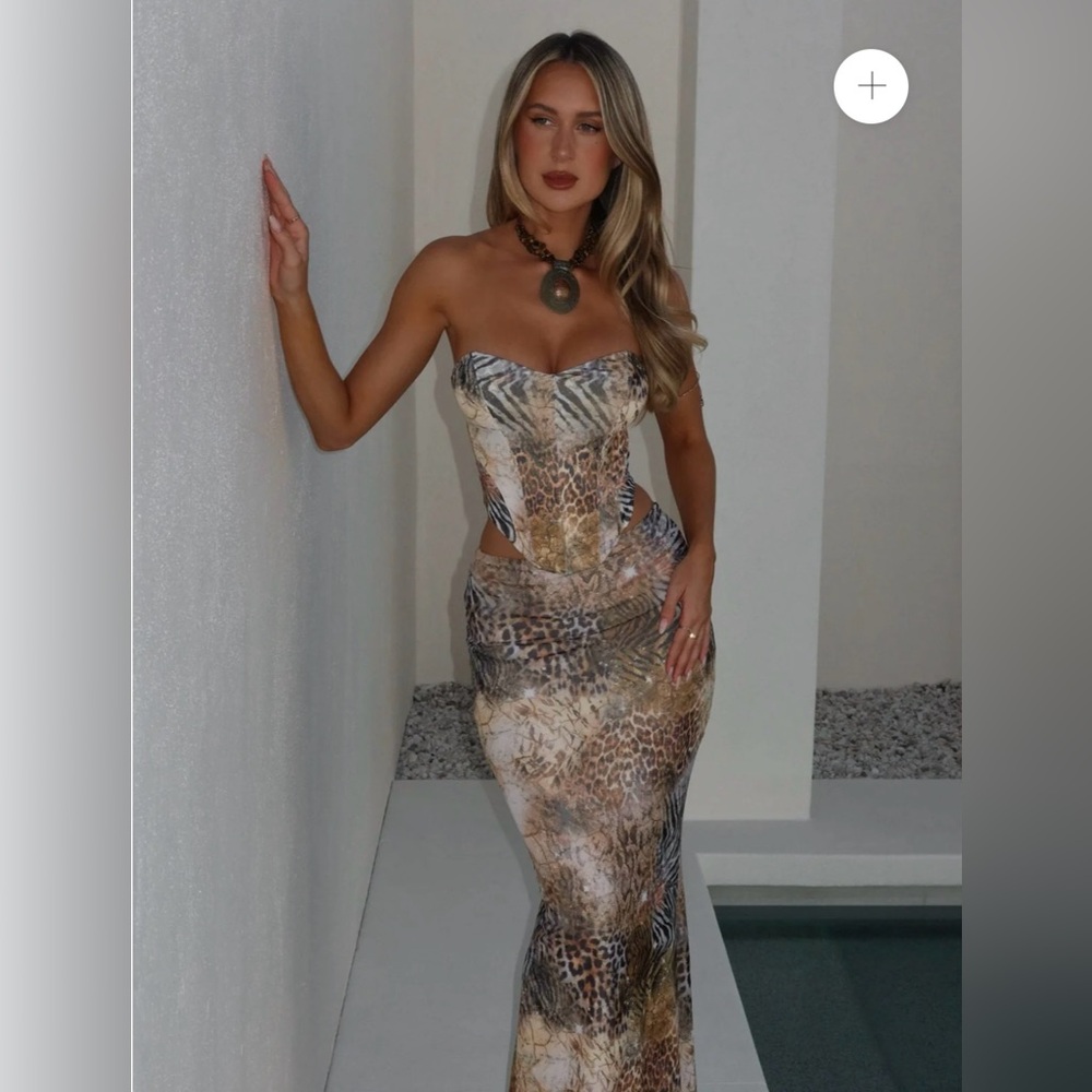 Outcast animal print corset (S) NWT